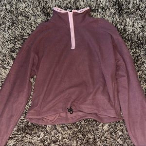 Size small. Pink Victoria Secret. Maroon/pink quarter zip crop jacket.